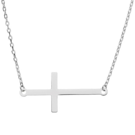 Ezüst nyaklánc - kereszt, hossza 43 - 46 cm | Argento-ekszer.hu