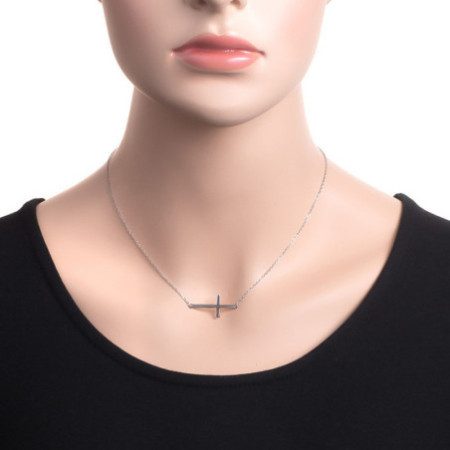 Ezüst nyaklánc - kereszt, hossza 43 - 46 cm | Argento-ekszer.hu