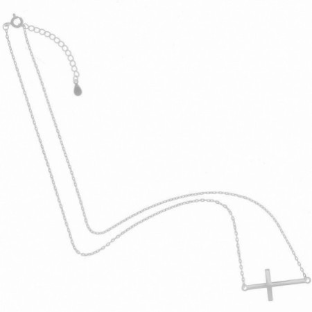 Ezüst nyaklánc - kereszt, hossza 43 - 46 cm | Argento-ekszer.hu