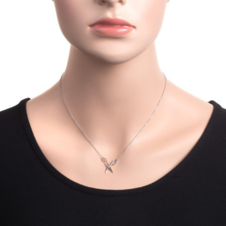 Ezüst nyaklánc - olló, hossza 43 - 46 cm | Argento-ekszer.hu