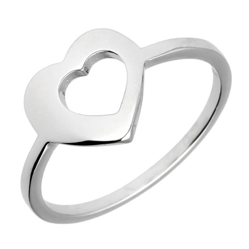 Ezüst gyűrű - szív | Argento-ekszer.hu