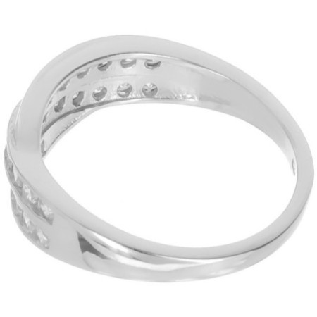 Ezüst gyűrű - átlátszó kerek cirkóniák | Argento-ekszer.hu