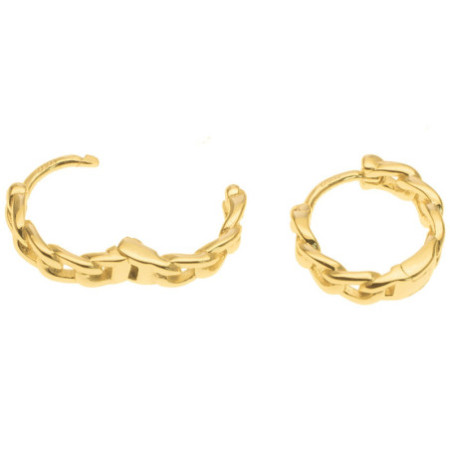 Aranyozott ezüst karika fülbevaló - kicsi karikák, átmérője 13 mm | Argento-ekszer.hu