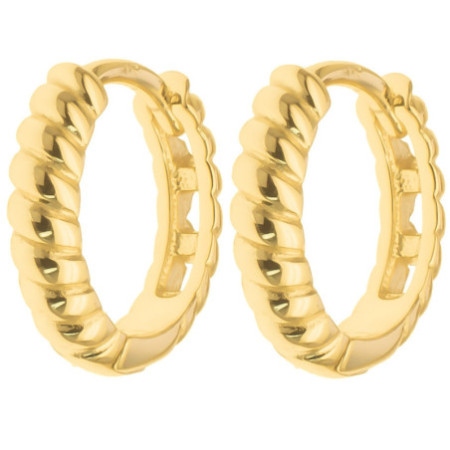 Aranyozott ezüst karika fülbevaló - kicsi karikák, átmérője 13 mm | Argento-ekszer.hu