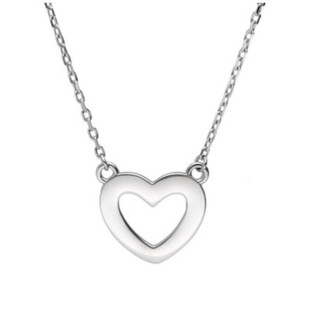 Ezüst nyaklánc - szív, hossza 42 - 45 cm | Argento-ekszer.hu