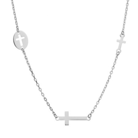 Ezüst nyaklánc - kereszt, hossza 43 - 46 cm | Argento-ekszer.hu