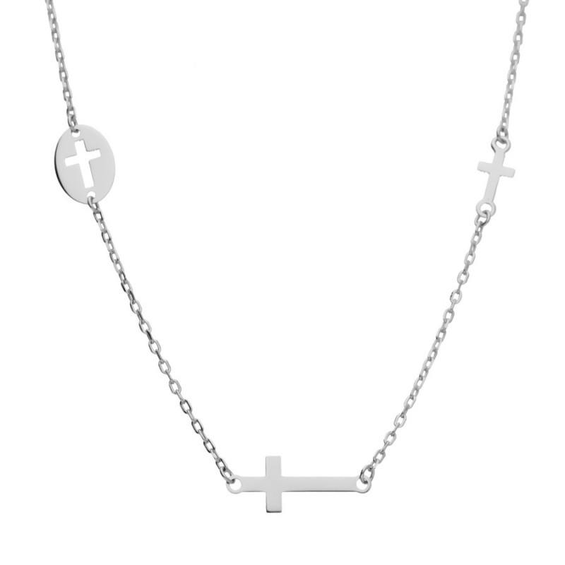 Ezüst nyaklánc - kereszt, hossza 43 - 46 cm | Argento-ekszer.hu Ezüst nyaklánc - kereszt, hossza 43 - 46 cm | Argento-ekszer.hu