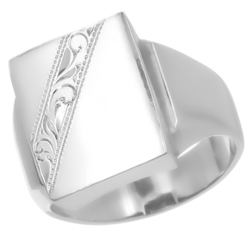 Ezüst gyűrű - pecsétgyűrű, kézi gravírozással | Argento-ekszer.hu Ezüst gyűrű - pecsétgyűrű, kézi gravírozással | Argento-ekszer.hu
