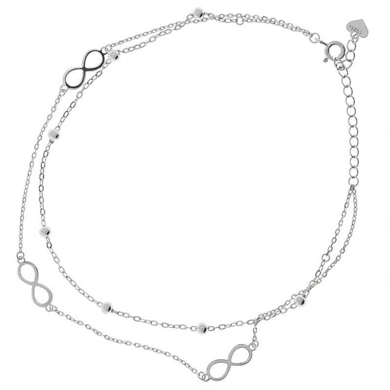 Ezüst bokalánc - végtelen, golyó, hossza 22 - 26 cm | Argento-ekszer.hu Ezüst bokalánc - végtelen, golyó, hossza 22 - 26 cm | Argento-ekszer.hu