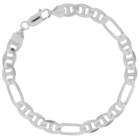 Ezüst karkötő - Figaruchi minta, szélessége 6,9 mm | Argento-ekszer.hu