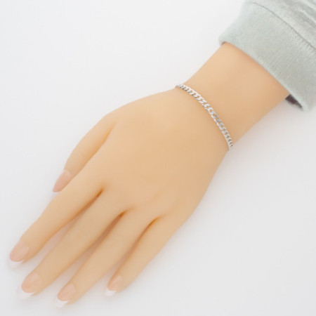 Ezüst karkötő - Pancer minta, szélessége 4 mm | Argento-ekszer.hu