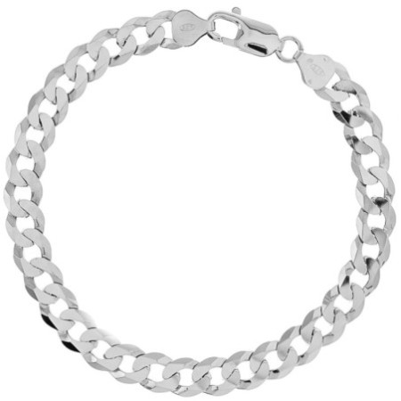 Ezüst karkötő - Pancer minta, szélessége 7,8 mm | Argento-ekszer.hu