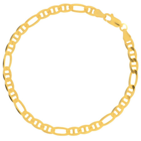 Aranyozott ezüst karkötő - Figaruchi minta, szélessége 5 mm | Argento-ekszer.hu