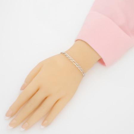Ezüst karkötő - Figaruchi minta, szélessége 5 mm | Argento-ekszer.hu
