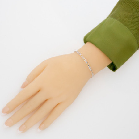 Ezüst karkötő - Figaruchi minta, szélessége 3 mm | Argento-ekszer.hu