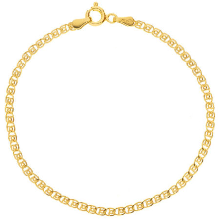 Aranyozott ezüst karkötő - Love minta, szélessége 2,5 mm | Argento-ekszer.hu