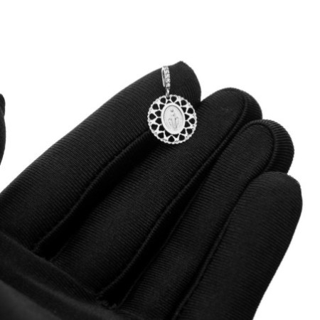 Fehérarany medál Csodás érem - átlátszó kerek cirkóniák | Argento-ekszer.hu