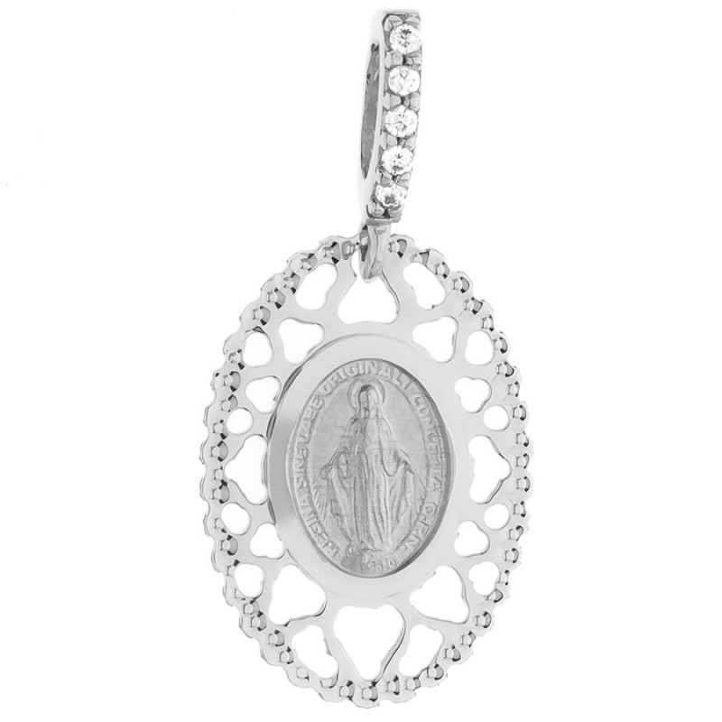 Fehérarany medál Csodás érem - átlátszó kerek cirkóniák | Argento-ekszer.hu Fehérarany medál Csodás érem - átlátszó kerek cirkóniák | Argento-ekszer.hu