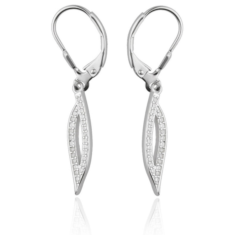 Ezüst fülbevaló - átlátszó kerek cirkóniák | Argento-ekszer.hu Ezüst fülbevaló - átlátszó kerek cirkóniák | Argento-ekszer.hu