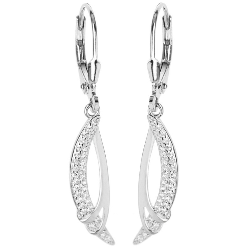 Ezüst fülbevaló - átlátszó kerek cirkóniák | Argento-ekszer.hu Ezüst fülbevaló - átlátszó kerek cirkóniák | Argento-ekszer.hu