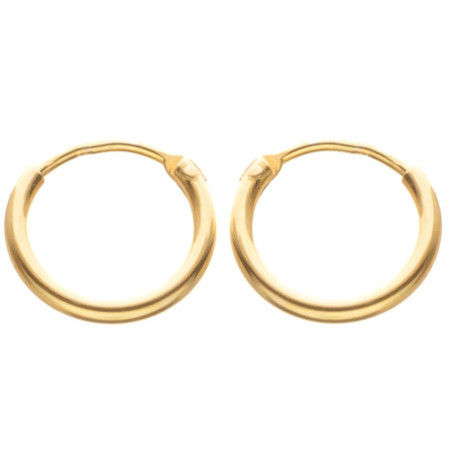 Ezüst karika fülbevaló - kicsi karikák, átmérője 10 mm | Argento-ekszer.hu