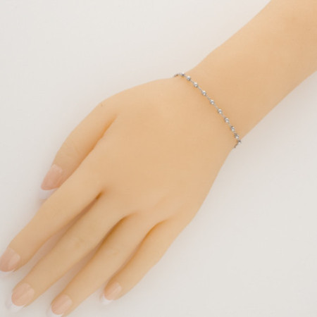Ezüst karkötő rózsafüzér - 1 tized, kereszt, Csodás érem, hossza 18 - 24 cm | Argento-ekszer.hu