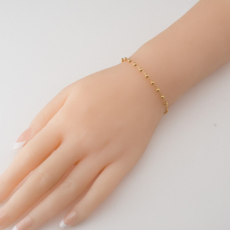 Aranyozott ezüst karkötő rózsafüzér - 1 tized, kereszt, Csodás érem, hossza 17 - 20 cm | Argento-ekszer.hu