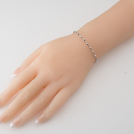 Ezüst karkötő rózsafüzér - 1 tized, kereszt, Csodás érem, hossza 17 - 20 cm | Argento-ekszer.hu