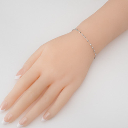 Ezüst karkötő rózsafüzér - 1 tized, kereszt, Csodás érem, hossza 17 - 20 cm | Argento-ekszer.hu