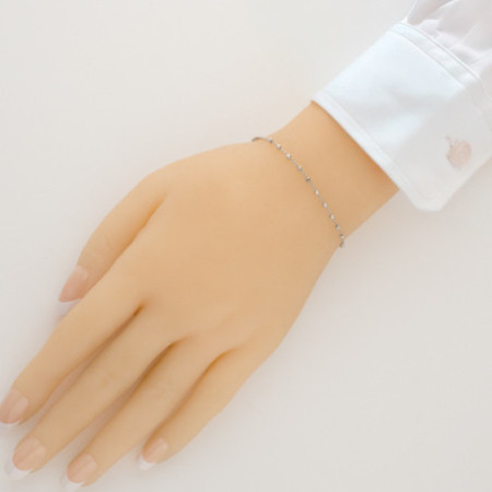 Aranyozott ezüst karkötő rózsafüzér - 1 tized, kereszt, Csodás érem, hossza 17 - 20 cm | Argento-ekszer.hu