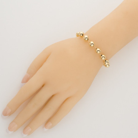 Aranyozott ezüst karkötő rózsafüzér - 1 tized, kereszt Jézussal, Csodás érem, hossza 18 - 24 cm | Argento-ekszer.hu