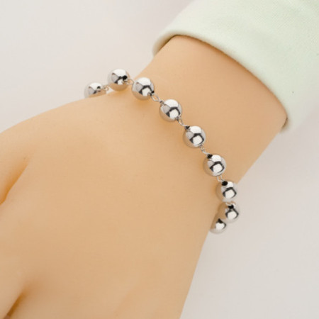 Ezüst karkötő rózsafüzér - 1 tized, kereszt Jézussal, Csodás érem, hossza 18 - 24 cm | Argento-ekszer.hu