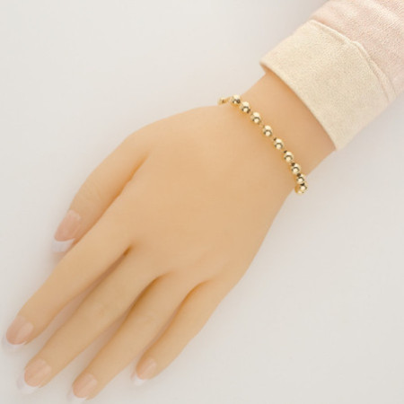 Aranyozott ezüst karkötő rózsafüzér - 1 tized, kereszt Jézussal, Csodás érem, hossza 17 - 23 cm | Argento-ekszer.hu