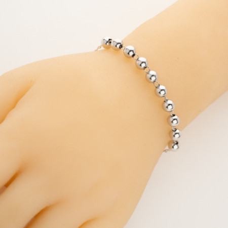 Ezüst karkötő rózsafüzér - 1 tized, kereszt Jézussal, Csodás érem, hossza 17 - 23 cm | Argento-ekszer.hu