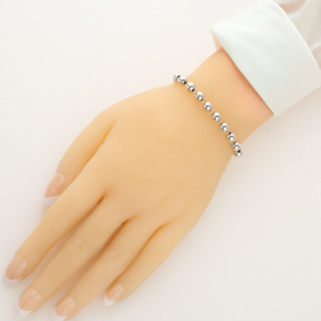 Ezüst karkötő rózsafüzér - 1 tized, kereszt Jézussal, Csodás érem, hossza 17 - 23 cm | Argento-ekszer.hu