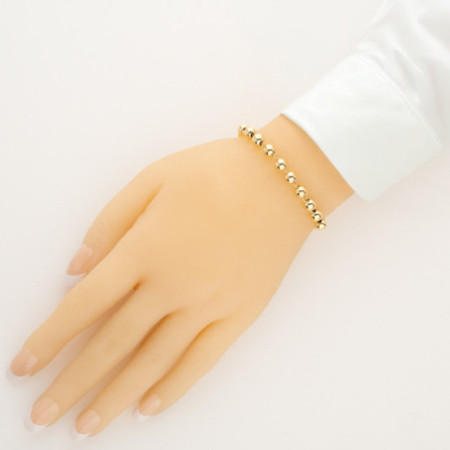 Aranyozott ezüst karkötő rózsafüzér - 1 tized, kereszt Jézussal, Csodás érem, hossza 17 - 20 cm | Argento-ekszer.hu