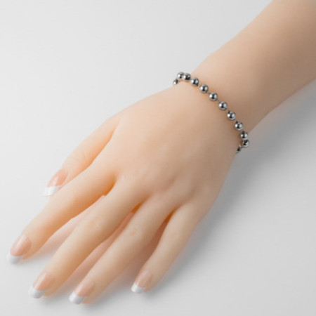 Ezüst karkötő rózsafüzér - 1 tized, kereszt Jézussal, Csodás érem, hossza 16 - 19 cm | Argento-ekszer.hu