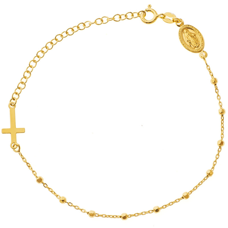 Ezüst karkötő rózsafüzér - 1 tized, kereszt, Csodás érem, hossza 17 - 23 cm | Argento-ekszer.hu Ezüst karkötő rózsafüzér - 1 tized, kereszt, Csodás érem, hossza 17 - 23 cm | Argento-ekszer.hu