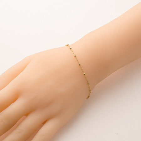 Aranyozott ezüst karkötő rózsafüzér - 1 tized, kereszt, Csodás érem, hossza 17 - 20 cm | Argento-ekszer.hu