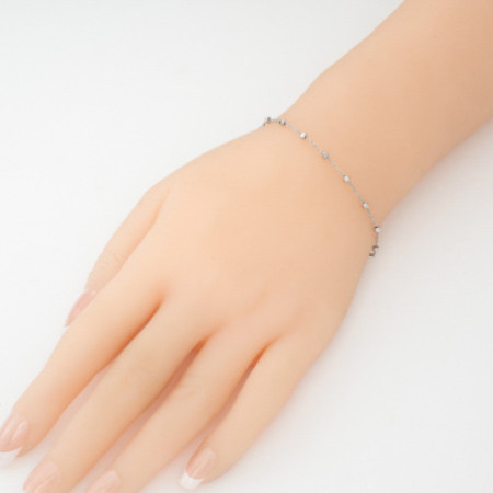 Ezüst karkötő rózsafüzér - 1 tized, kereszt, Csodás érem, hossza 17 - 20 cm | Argento-ekszer.hu
