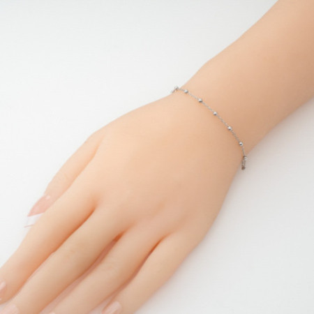 Ezüst karkötő rózsafüzér - 1 tized, kereszt, Csodás érem, hossza 17 - 20 cm | Argento-ekszer.hu
