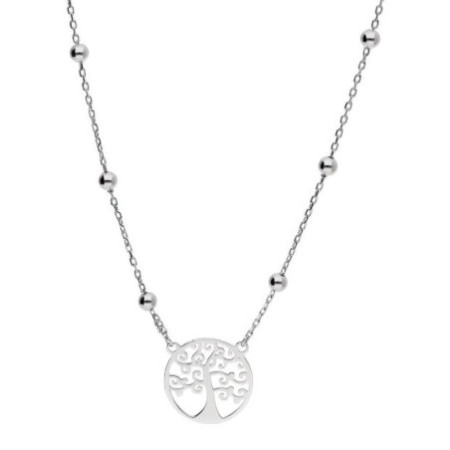 Ezüst nyaklánc - életfa, golyó, hossza 43 - 46 cm | Argento-ekszer.hu