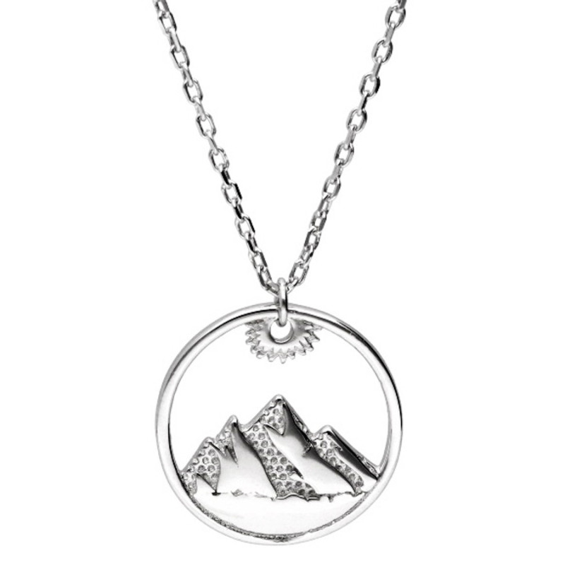 Ezüst nyaklánc - hegyek, hossza 43 - 46 cm | Argento-ekszer.hu