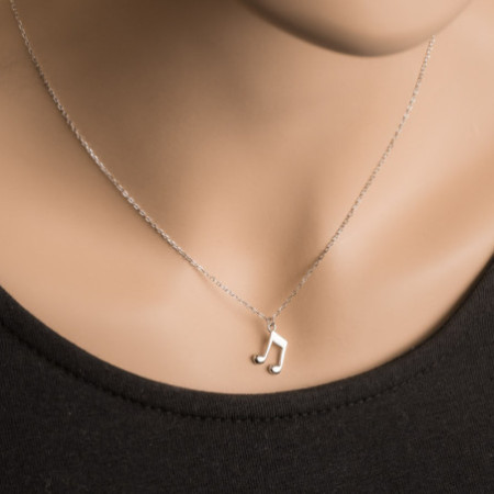 Ezüst nyaklánc - hangjegy, hossza 43 - 46 cm | Argento-ekszer.hu