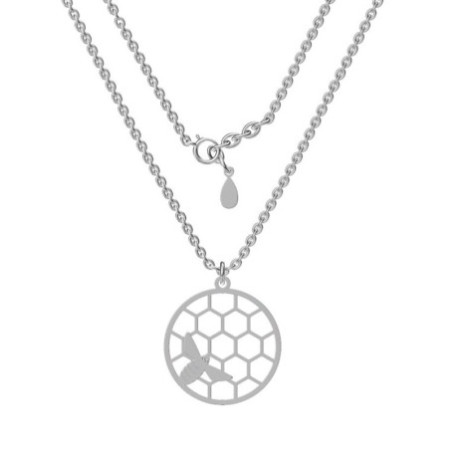 Ezüst nyaklánc - méh, hossza 43 - 46 cm | Argento-ekszer.hu