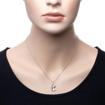 Ezüst nyaklánc - szív, horgony, kereszt, hossza 43 - 46 cm | Argento-ekszer.hu