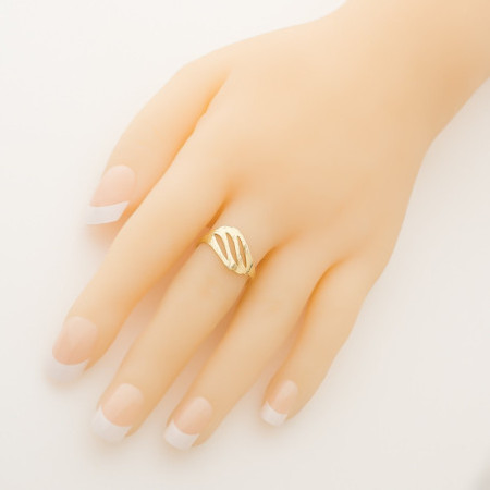 Aranyozott ezüst gyűrű - kézi gravírozással | Argento-ekszer.hu