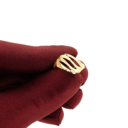 Aranyozott ezüst gyűrű - kézi gravírozással | Argento-ekszer.hu