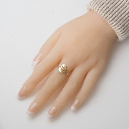 Aranyozott ezüst gyűrű - kézi gravírozással | Argento-ekszer.hu