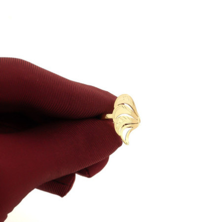 Aranyozott ezüst gyűrű - kézi gravírozással | Argento-ekszer.hu